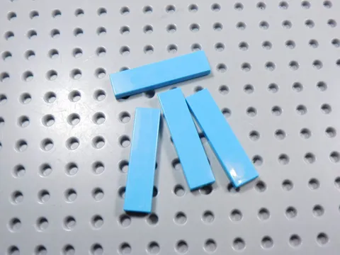 LEGO Lot of 4 Medium Azure 1x4 Smooth Tiles Plates BM