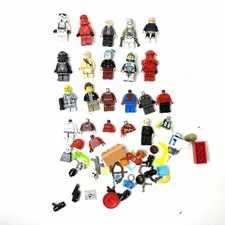 Lego Lot Of Minifigures & Accessories Star Wars, Marvel As Shown