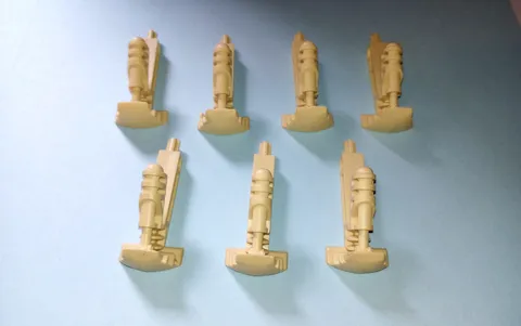 7 Tan Genuine Lego Wedge 32560 pairs with foot 32475 measures 3 x 7 x 3 studs