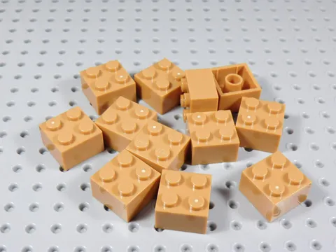 LEGO Lot of 12 Medium Nougat 2x2 Bricks BA