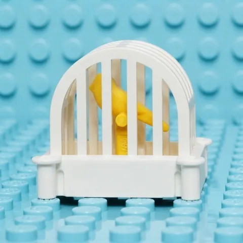 Lego Minifig Canary BIRDCAGE White Bird Cage w/Yellow Pet Bird Animal Friend