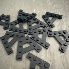 LEGO Wedge Plate 1 x 4 A-Frame (45°) (15706) Black 10 Pieces