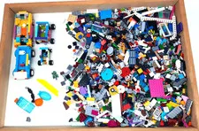 5 lbs Bulk LEGO Diverse Mix of Bricks, Cars, Frames, stored on (W2-S)