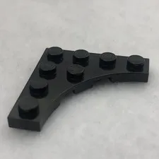 LEGO 35044 Black Plate, Modified 4 x 4 with 3 x 3 Curved Cutout (x1)