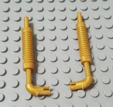 LEGO Lot of 2 City Ninjago Pearl Gold Car Truck Vehicle Exhaust Pipe Pieces