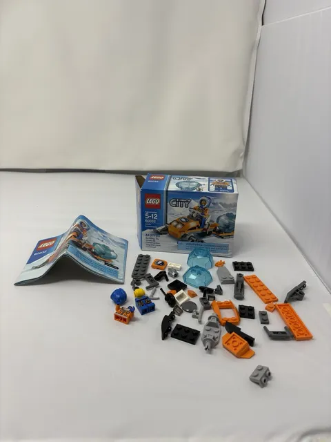 LEGO City 60032 Artic Snowmobile Complete w/ Box & Manual, Used 2013 Release