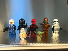 LEGO Star Wars 7 Minifigure Lot BB-8, Grogu, Guavian, and more. Pre-owned
