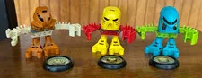 2001 McDonalds Lego Bionicle TOHUNGA  Toa Matoran Jala Huki  lot of 3 w/ discs