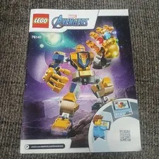 Lego Marvel Avengers Thanos Mech Infinity War 76141 Infinity Gauntlet Manual 