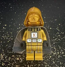 LEGO Star Wars Darth Vader Custom Gold Louie Vuitton LV Minifig Brickluv Rare