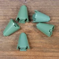 LEGO Sand Green Cone 2 x 2 x 2 - Open Stud 3942c Qty 5