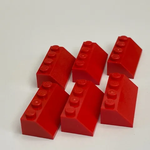 Lego 3037 Red Replacement Parts Pieces Lot of 6