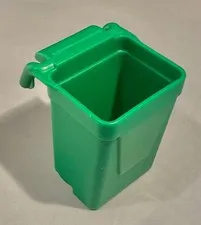 Lego Duplo Dark Green Trash Can Garbage Waste Receptacle For House Town Man