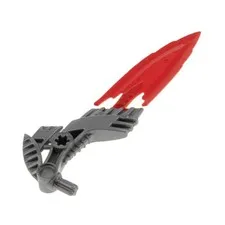 1x LEGO Hero Factory Weapon Sword Silver Gray Red Flame Blade 44018 87806pb02