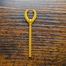 LEGO Part 18933 Pearl Gold Minifigure Staff Scepter with Twin Prongs Horns