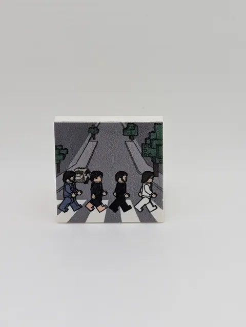 The Brickles Abbey Road Custom printed original LEGO® brick 2x2 tile