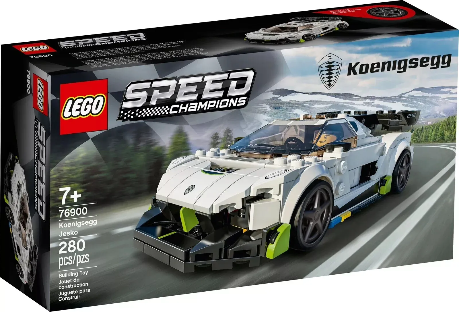 Brand New LEGO SPEED CHAMPIONS: Koenigsegg Jesko 76900 Racing Car 1 Minifigure/