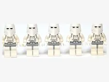 LEGO Star Wars Snowtrooper Minifigure Lot of 5 Hoth Imperial sw0115 #2