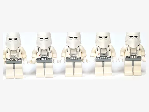 LEGO Star Wars Snowtrooper Minifigure Lot of 5 Hoth Imperial sw0115 #2