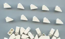 LEGO x 30 White Slope 45 2 x 1 NEW 3040 bulk lot