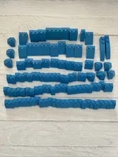 LEGO DARK AZURE BLUE LOT 106 PCS 2X1 3X2 2X2 SLOPE BRICK AZUR VARIETY