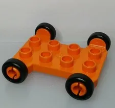 Lego Duplo Bob the Builder Dizzy Cement Mixer Orange Base Brick Block