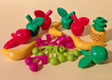 Lego Fruits - LOT OF 18 Pieces - Apples/Bananas/Cherries/Pineapple
