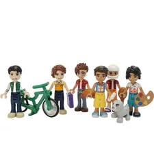 LEGO Friends 6 Boy Mini Dolls Male Figure Lot w/ Fun Accessories Authentic LEGO