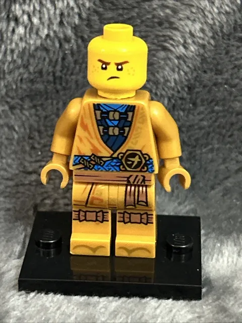 Legacy Jay, Gold LEGO Ninjago Minifigure from set 71738 with stand