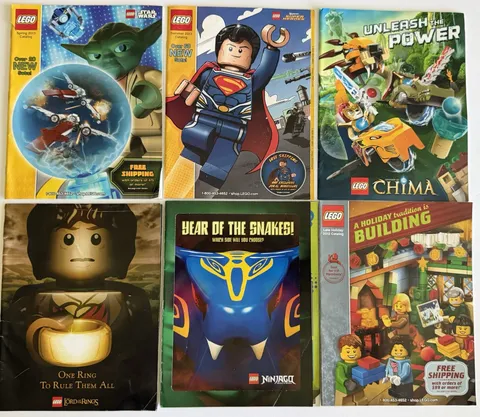 6 Lego CATALOG Magazines - 2012 - 2013 Ninjago Chima Lord Of The Rings Star Wars