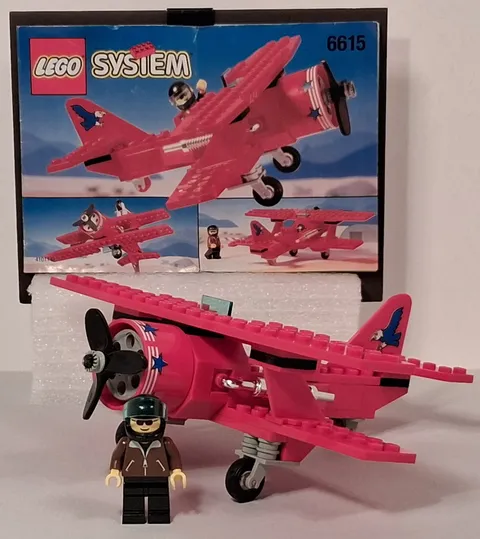 Lego Classic Town Airport 6615 Eagle Stunt Flyer (1996): 100% Comp w/Inst Manual
