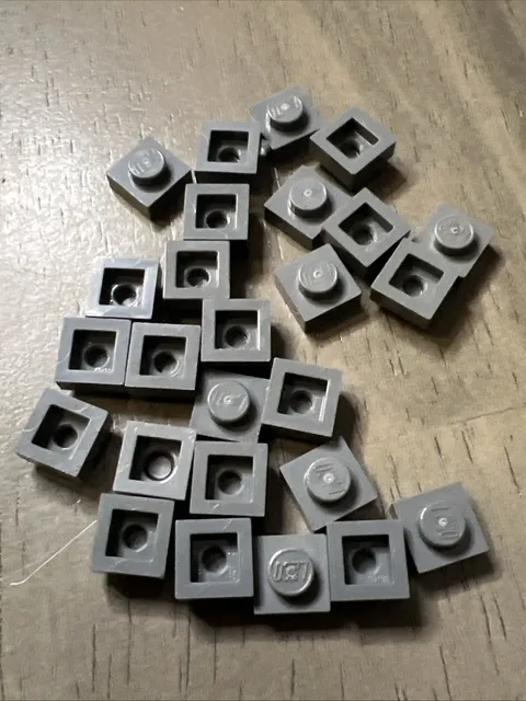 LEGO 3024 1x1 Dark Bluish Gray Plates Mosaic Parts x26