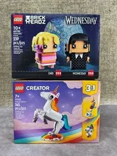 LEGO Lot 40750 Wednesday Enid BrickHeadz & 31140 Creator Magical Unicorn New