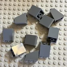 LEGO Slope - Light Bluish Gray - 65 Degree 2x2x2 with Bottom Tube - QTY x10
