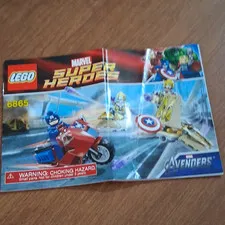 LEGO Super Heroes 6865 Captain America’s Avenging Cycle Manual Booklet 2012