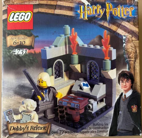 LEGO Harry Potter: Dobby's Release (4731) 100%, box & manual, 70 pcs. Pre-owned