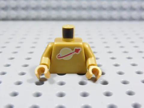LEGO Gold Printed Torso Minifig Astronaut Space LOGO BL