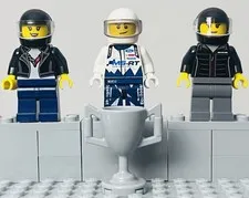 LEGO Speed Champions Lot of 3 Race Drivers Minifigures Ford Mercedes Mini Cooper