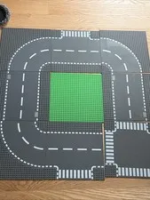 LEGO Road Baseplates Lot of 9 Road Plates Street Plates 10x10 City Town Genuine