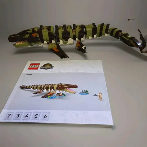 LEGO Jurassic World Mosasaurus Boat Mission 76974 Manual And Dinosaur ONLY