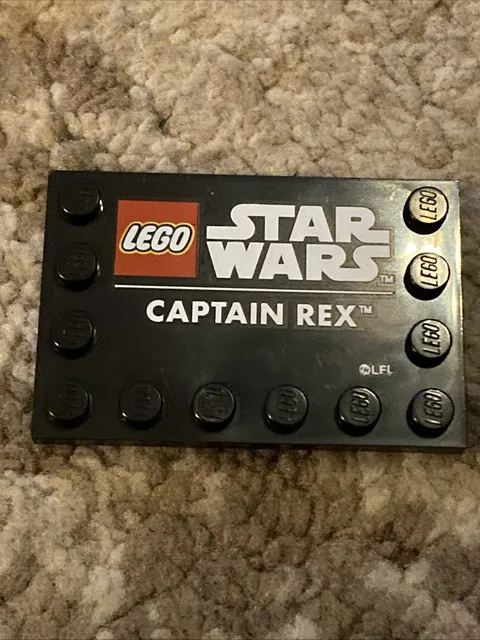 LEGO 1x 4x6 DECORATED TILE "CAPTAIN REX" Part 6180pb164  set 75349 Star Wars