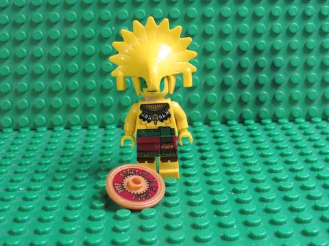 Aztec Warrior (col098), LEGO Series 7 Collectible Minifigure Achu Headpiece WH3