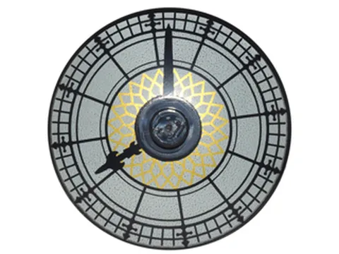 Dish 4 x 4 Inverted (Radar) with Solid Stud with Clock Face Pattern - New LEGO