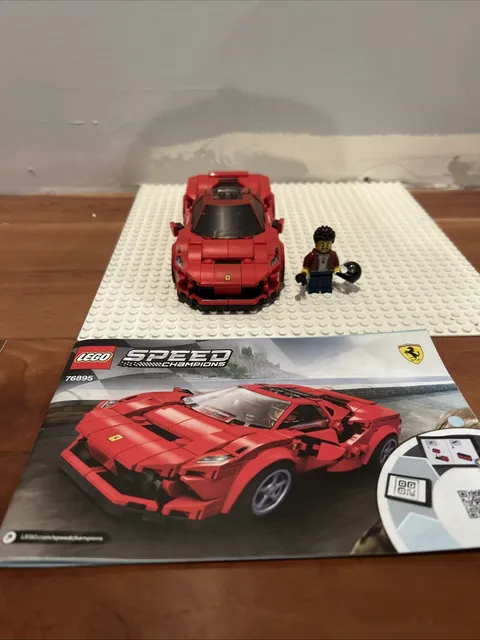 LEGO Red Ferrari F8 Tributo Driver Speed Champions 76895 Complete Set No Box