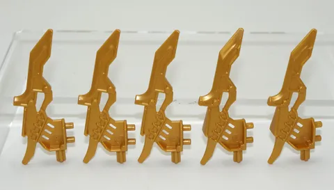 LEGO 92217 x 5 Pearl Gold Hero Factory Weapon, Half Claw from Set 44003 Scarox