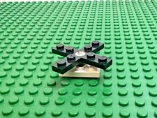 LEGO Black Propeller 4 Blade Center Hole w/White Rotor Holder 6391 92 #3461 3462