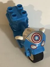 Lego Duplo Captain America Motorcycle Blue Toy