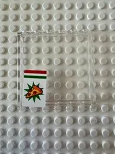LEGO Panel 1 x 6 x 5 with Red and Green Stripes and Pepperoni Pizza 59349pb394