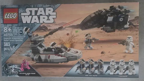 LEGO Star Wars 40755 Imperial Dropship vs Rebel Scout Speeder QT-KT Droid Retied