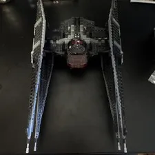 LEGO Star Wars TIE Fighter Starship Black Space Fighter Ship, Plastic Build